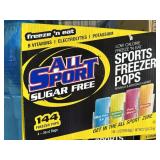 Case All Sport Sugar Free Freezer Pops 144 3oz