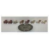 8 Stone Carved Animals 1 1/2" Long