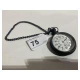 Black Pocket Watch w/ Chain