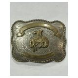 Belt Buckle 2 Tone 3 1/2" Long