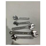 5 ADJUSTABLE Wrenches