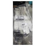 9 Prs Industrial White Leather Gloves sz L