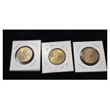 3 $1 dollar coin  Sacagawea 2000 P w/ Flying Eagle