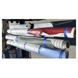 3 partial rolls of Vinyl 54ï¿½