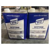 2 Lots 1ea Gallon Klean Strip Acetone