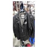 LEATHER JACKET, L BLACK ADLER AUTHENIC BRAND