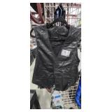 BLACK WILSON LEATHER VEST SZ42 EAGLE US FLAG