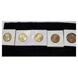 5  $1 Coins-1 Sacagawea 2000P & 2-2000D-
