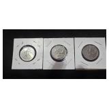 2 - Caribou quarters 1974 & 1975 Plus 1 Franc 1974
