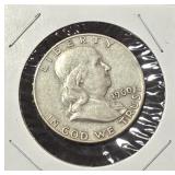 1960 D Silver Half Dollar Franklin