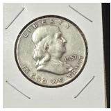 1957 D Silver Half Dollar Franklin