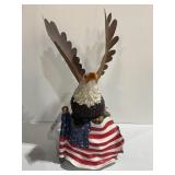 Eagle and Flag Statue w/ Non Working Fiber Optic