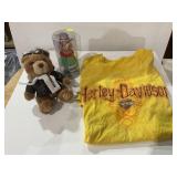 Dashboard Hula Doll, Harley Davidson Shirt, &