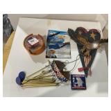 4 Eagle Coastes in Holder, Eagle Wind Chime, Eagle