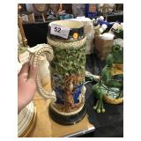 Large Ceramic Mug w/ Man & Child   Some Chips