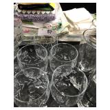 5 Etched Wine Glasses