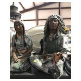 2 Indian Sitting Figurines