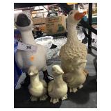 5 Duck Figurines
