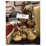 2 Metal Sad Irons and Hatchet