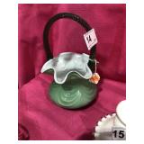 Fenton Willow Green Basket