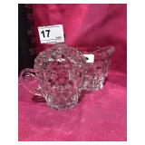 Fostoria Glass American Cream & Sugar
