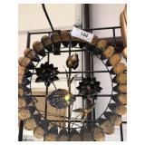 Round Metal Floral Wall Hanging
