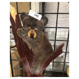 Carved Wood Bear Wall Hanging