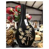 Large Black & Gold Decor Vase