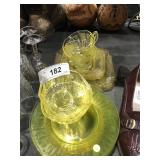 Vintage Yellow Glass Dishes