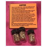 3 COPPER DROPS IN VIALS -ALL FOR ONE MONEY