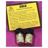 2 Vials of Gold leaf Foil Flake