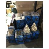 13 Cone Shaped Trees w/ Skulls   & Boxes