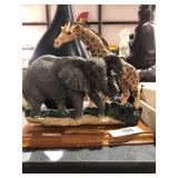 Elephant & Giraffe Figurines