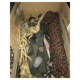 Box of miscellaneous rope and strapping