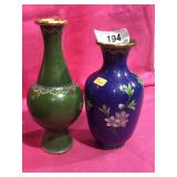 2 Cloisonne Vases