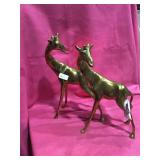 2 Brass Giraffes