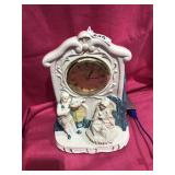 Ceramic Mantle Clock w/ Victorian Couple