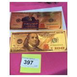2009A Gold Plated Faux $100 Note & 202 Re-Elect