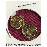 2 -1/2 Gram Plated Mini Coin Replicas