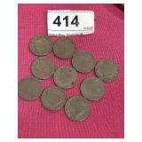 10 - 100 Year Old Liberty "V" Nickels w/ Dates