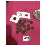 20 - 100 Year Old Indian Head Cents 1870-1909