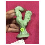 Green Glass Rooster