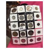 Sheet of Foreign Coins