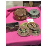 3 Sets of Coasters and Holders