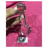 Glass Mini Dumbell signed "Libbe?"