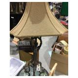 Metal Lamp w/ Tan Shade