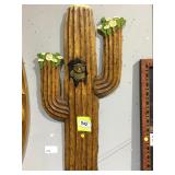 Wooden cactus, Relief cut art