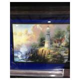 Copy of print Thomas Kincaid cottage lighthouse