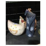 Assortment of farm animal ceramic display pieces