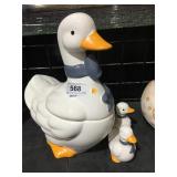 Cookie jar, salt and pepper geese